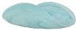 Colorful Recycled Art Glass Sky Blue Yoga Plate 12.5"L
