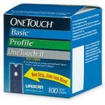 OneTouch Basic Profile OneTouch II Test Strips - 100 ea