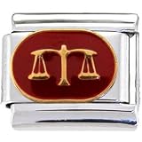 RED Zodiac Sign LIBRA Italian Charm