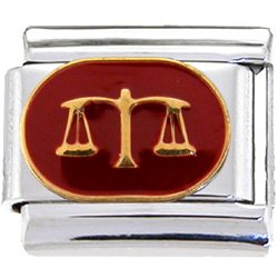 RED Zodiac Sign LIBRA Italian Charm