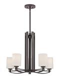 Quoizel TY5005WT Taylor 5-Light Rod Hung Chandelier, Western Bronze