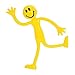 Yellow Smiley Face Bendy Man (Pkg. 2)