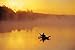 Wallmonkeys Peel and Stick Wall Decals - Fly-fishing in Lake Muskoka, Ontario - Removable Graphic