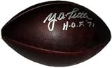 Y.A. Tittle Autographed/Hand Signed Official Throwback Duke Football with HOF 71 Inscription