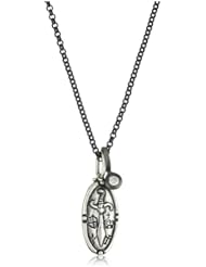 Erica Molinari "Renaissance" Sterling Silver Dagger with Heart and Diamond Dot Necklace
