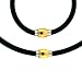 Silicone Rubber Necklace Bracelet Set Waterproof Magnetic Stainless Steel Black Unisex Bucasi
