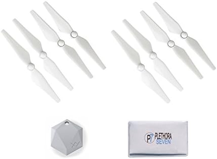 DJI Genuine 9450S Quick Release Propellers for Phantom 4 Quadcopter Drone, 2 Full Sets, 4 Pairs (4 Clockwise / 4 Counter-Clockwise) - Bonus XY Find It Beacon &amp; Exclusive Polishing Cloth