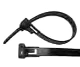 Pico 7082A 11 50 lbs Black Releasable Nylon Tie Wrap 500 per Package