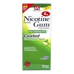 Member's Mark-Nicotine Gum 4mg, 180 Pieces Cool Mint