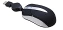 Kinamax MS-U5283 Mini High Precision USB 3-Button 3D Optical Scroll Wheel Mouse with Retractable Cable