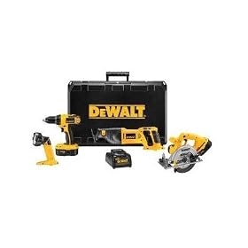 DEWALT DC4KITA 18-Volt Ni-Cad Cordless 4-Tool Combo Kit