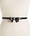 Material Girl By Madonna Women's Juniors Skinny Black Fashion Bow Belt