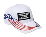 OBSTETRICIANS SPECIALIZE IN LABOR MANAGEMENT Adult USA Flag Racing Flame Hat / Cap