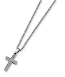 Titanium Diamond Accent Cross Necklace - 22 inches
