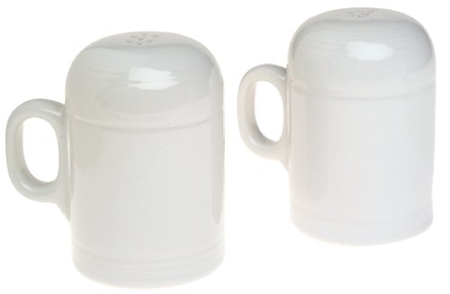 Fiestaware White 756 4-1/2-by-4-Inch Stovetop Salt and Pepper Set