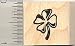 Small Shamrock, Four Leaf Clover Rubber Stamp - Wood Mounted