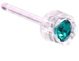 Blue Zircon Medical Plastic Earrings