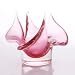 Hand Blown Pink Lotus Art Glass Vase 4\
