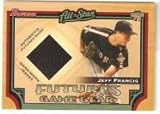 2005 Bowman Futures Game Gear Jersey Relics #JF Jeff Francis - Colorado Rockies (Piece of Authentic Game Used Jersey) (Baseball Cards)