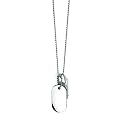 Fred Bennett Mens N2686 Stainless Steel Oval Dogtags with Chain Length 56cm