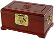 Best Luxury Fine Quality Gift Idea for Her - 10" Qing Rosewood Oriental Jewelry Box w/ Long Life Shou Symbol
