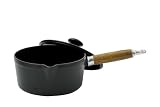 Chasseur Cast Iron 16cm, 1.0ltr Matt Black Saucepan And Lid