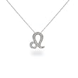 Sterling Silver & CZ Leo Zodiac Pendant