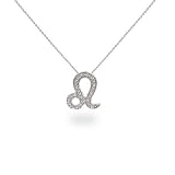Sterling Silver & CZ Leo Zodiac Pendant
