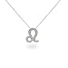 Sterling Silver & CZ Leo Zodiac Pendant