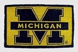 Michigan Wolverines Welcome Mat Bleached
