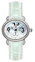 Michele CSX Blue Diamond Silver Leather Ladies Watch MWW03E000068