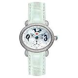 Michele CSX Blue Diamond Silver Leather Ladies Watch MWW03E000068 by Michele