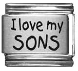 Clearly Charming I Love My Sons Laser Italian Charm