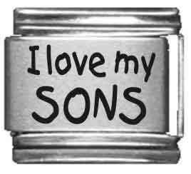 Clearly Charming I Love My Sons Laser Italian Charm