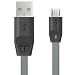 Tukzer Micro-USB to USB Flat Cable 1M/3.2ft Premium Tangle Free 2.4Amp Fast Charging & Data Sync Cable [Gray] RS.199.00