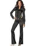 Baby Phat - Baby Phat Ruffled Satin Blouse & Tab-Waist Pant