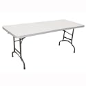 Plastic Table 2.5'Wx6'Lx2.5H Fold In Half