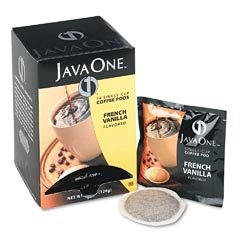 JAV70406 - Java One Single Cup Coffee Pods, French Vanilla, 14 Pods/Box (JAV70406)