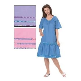 Buy Chambray Drop-Waist Dress - 1X,2X,3X,4X,5X (45)