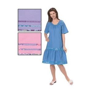 Buy Chambray Drop-Waist Dress - Sizes: SM,MED,LG (42) by Carol Wright Gifts
