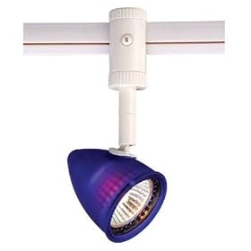 Milano - Spot Light for Milano Monorail Track Lighting Fixture - White - Blue Glass -... by Vaxcel Lighting