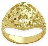 10 Karat Unisex Yellow Gold Celtic Ring