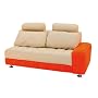 Orange Cream Corner Sofa