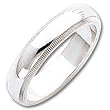Sterling Silver 4mm Milgrain Band