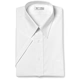 Arrow Wrinkle Free Short Sleeve Broadcloth Solid Dress Shirt - Point Collar at ARROW
