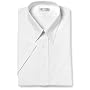 Arrow Wrinkle Free Short Sleeve Broadcloth Solid Dress Shirt - Point Collar