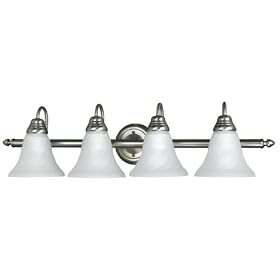Yosemite Home Decor JH011-4SN 32-Inch 4-Light Bathroom Vanity, Satin Nickel