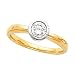 EGL Cert 1.13 ct Round Cut Diamond Engagement Bezel Ring Two Tone H S1