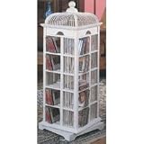 Birdcage Revolving CD Rack (White) (14.25W x 14.25D x 41H)