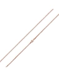 14K Rose Gold Plated Sterling Silver Rollo Chain Necklace 2.0MM (14, 16, 18, 20, 22, 24, 30 INCH)